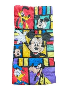 1990’s Vintage Disney Mickey Mouse Child Size Sleeping Bag